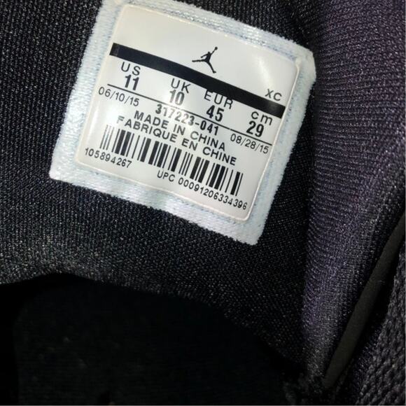 Jordan Ol’ School Black Concord Men’s Size 11 317223-041 High-Top Sneakers - Picture 5 of 8